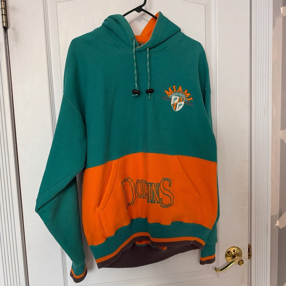 Miami Dolphins Teal and Orange Hoodie